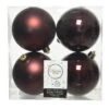 Lot De 4 Boules De Noël (D100 Mm) Alpine Acajou -Village de Noel boite de 4 boule incassable mat brillant mix dia10 00cm acajou alpine 115675 1653983869