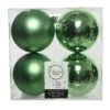Lot De 4 Boules De Noël (D100 Mm) Alpine Vert Gui -Village de Noel boite de 4 boule incassable mat brillant mix dia10 00cm vert gui alpine 115672 1653983915