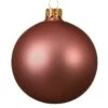 Lot De 4 Boules De Noël En Verre (D100 Mm) Arctique Mate Vieux Rose -Village de Noel boite de 4 boule verre mat dia10 00cm vieux rose arctique 115906 1653916899