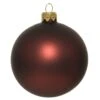 Lot De 4 Boules De Noël En Verre (D100 Mm) Arctique Mate Acajou -Village de Noel boite de 4 boules verre mat dia10 00cm acajou arctique 115918 1653916728
