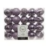 Lot De 40 Boules De Noël (D60 Mm) Cyriane Lilas -Village de Noel boite de 40 boules plast deco mix 8x6cm uni bri 8x6cm uni paill 24x 6cm decor brill transbox 10 5x23x29cm dia6cm lilas givre 84983 1589528560