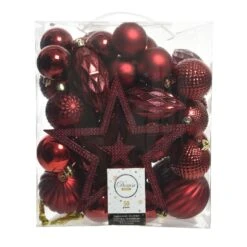 Kit De Décoration De Sapin De Noël Mély Bordeaux