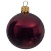 Lot De 6 Boules De Noël En Verre (D80 Mm) Arctique Brillantes Bordeaux -Village de Noel boite de 6 boule verre brillant dia8 00cm bordeaux arctique 115750 1653920344