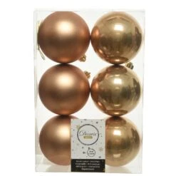 Lot De 6 Boules De Noël (D80 Mm) Alpine Camel