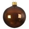 Lot De 6 Boules De Noël En Verre (D80 Mm) Arctique Brillantes Cannelle -Village de Noel boite de 6 boules verre emaille dia8 00cm cannelle arctique 115774 1653918885