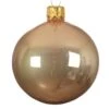 Lot De 6 Boules De Noël En Verre (D80 Mm) Arctique Brillantes Caramel -Village de Noel boite de 6 boules verre emaille dia8 00cm caramel arctique 115771 1653919026