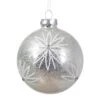 Lot De 3 Boules De Noël (D80 Mm) En Verre Nia Argent -Village de Noel boite fenetre a 3 boule verre argent 128784 1686312847