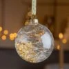 Lot De 3 Boules De Noël (D80 Mm) En Verre Filament Or -Village de Noel boite fenetre a 3 boule verre translucide or argent cr er 128791 1687263025