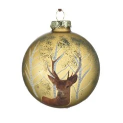 Lot De 3 Boules De Noël (D80 Mm) En Verre Comète Or