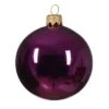 Lot De 4 Boules De Noël En Verre (D100 Mm) Arctique Brillantes Violet -Village de Noel boite fenetre a 4 arctique boules verre brillant 128851 1685708827