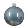 Lot De 4 Boules De Noël En Verre (D100 Mm) Arctique Brillantes Bleu Vaporeux -Village de Noel boite fenetre a 4 arctique boules verre email bleu vaporeux 128841 1687267231