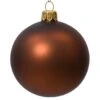 Lot De 4 Boules De Noël En Verre (D100 Mm) Arctique Mate Brun Café -Village de Noel boite fenetre a 4 arctique boules verre mat 128850 1685708886
