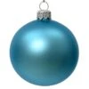 Lot De 4 Boules De Noël En Verre (D100 Mm) Arctique Mate Bleu Pétillant -Village de Noel boite fenetre a 4 arctique boules verre mat 128854 1685708634
