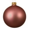 Lot De 6 Boules De Noël En Verre (D80 Mm) Arctique Mates Vieux Rose -Village de Noel boite fenetre a 6 arctique boule verre mat vieux rose 128809 1687266352