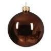 Lot De 6 Boules De Noël En Verre (D80 Mm) Arctique Brillantes Brun Café -Village de Noel boite fenetre a 6 arctique boules verre brillant 128820 1685708982