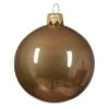 Lot De 6 Boules De Noël En Verre (D80 Mm) Arctique Brillantes Brun Gingembre -Village de Noel boite fenetre a 6 arctique boules verre brun gingembre 128810 1687266402