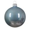 Lot De 6 Boules De Noël En Verre (D80 Mm) Arctique Brillantes Bleu Vaporeux -Village de Noel boite fenetre a 6 arctique boules verre email bleu vaporeux 128812 1687266548