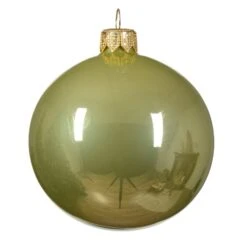 Lot De 6 Boules De Noël En Verre (D80 Mm) Arctique Brillantes Pistache