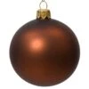 Lot De 6 Boules De Noël En Verre (D80 Mm) Arctique Mates Brun Café