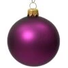 Lot De 6 Boules De Noël En Verre (D80 Mm) Arctique Mates Violet