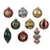 Lot De 9 Boules De Noël (D60 Mm) En Verre Gloria -Village de Noel boite fenetre a 9 ornement verre 128836 1685947724