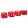 Lot De 4 Bougies Cube Noël Rouge
