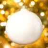 Boule De Noël En Verre (D150 Mm) Arctique Brillantes Blanc Laine