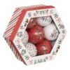 Lot De 7 Boules De Noël (D75 Mm) Lutin Rouge -Village de Noel boule de noel papier 75mm box x7 atelier rouge d 7 5 cm 129427 1689081979