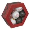 Lot De 7 Boules De Noël (D75 Mm) Merry Christmas Rouge -Village de Noel boule de noel papier 75mm box x7 soir rouge d 7 5 cm 129426 1689081691