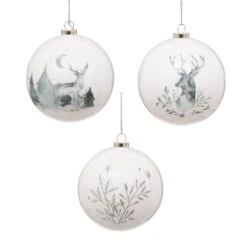 Lot De 7 Boules De Noël (D75 Mm) Renny Blanc