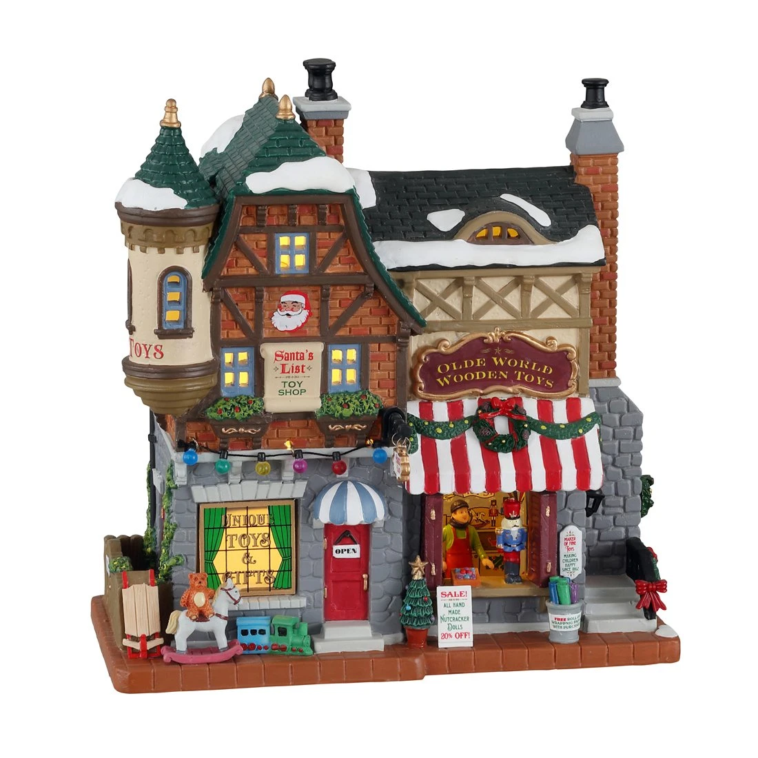 Village De Noël Lemax à Piles Lumineux Boutique De Jouet La Liste Du Père Noël