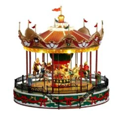 Village De Noël Lemax Lumineux, Musical Et En Mouvement Carrousel
