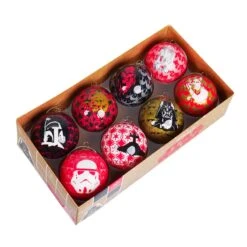Coffret De 8 Boules De Noël (D60 Mm) DIsney Star Wars Rouge