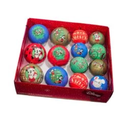 Coffret De 14 Boules De Noël (D75 Mm) Disney Mix Mickey Multicolore