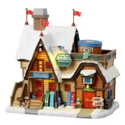 Village De Noël Lemax Lumineux Ecole De Ski Et De Snowboard