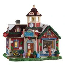 Village De Noël Lemax à Piles Lumineux Ecole Primaire De Bright Meadow