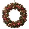 Couronne De Noël Décorée Houx étoiles Rouge -Village de Noel couronne de no l d cor e houx toiles rouge 104083 1636359345