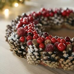 Couronne De Noël Décorée Selena -Village de Noel couronne de no l d cor e selena 101488 1680168517