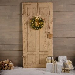 Couronne De Noël Lumineuse Asarum D40 Cm Blanc Chaud -Village de Noel couronne de no l lumineuse asarum blanc chaud 85697 1648119031