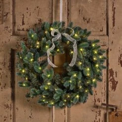 Couronne De Noël Lumineuse Trondheim D60 Cm Blanc Chaud