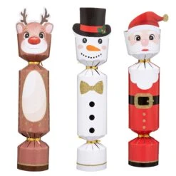 Lot De 6 Crackers Personnages De Noël Multicolore