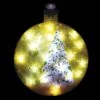 Boule De Noël Lumineuse Sapina 20 LED -Village de Noel decoration a suspendre sapin or blanc pur 63616 1