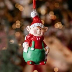 Elfe Jules De Noël à Suspendre Multicolore