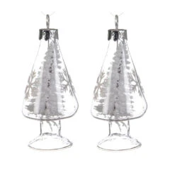 Lot De 2 Sapins De Noël à Suspendre Genève Transparent