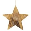 Etoile De Noël à Suspendre York Naturel -Village de Noel etoile enneig e suspendre l 20cm bois naturel 63614