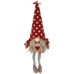 Lutin De Noël Victoria Rouge H50 Cm
