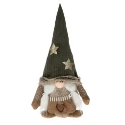 Lutin De Noël Maria Gris H50 Cm