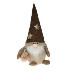 Lutin De Noël Mario Marron H50 Cm