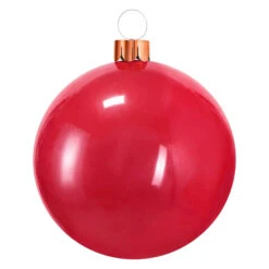 Grande Boule De Noël Gonflable D45 Cm Rouge