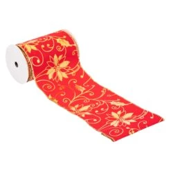 Guirlande De Noël Poinsettia Rouge